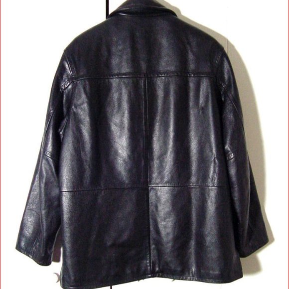 Vtg Wilson's M Julian Thinsulate  Zip Lined Black Leather Jacket Sz L - Picture 7 of 9